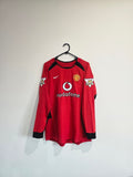 Manchester United Home 2002/04 #7 Cristiano Ronaldo L/S with Gold PL patch