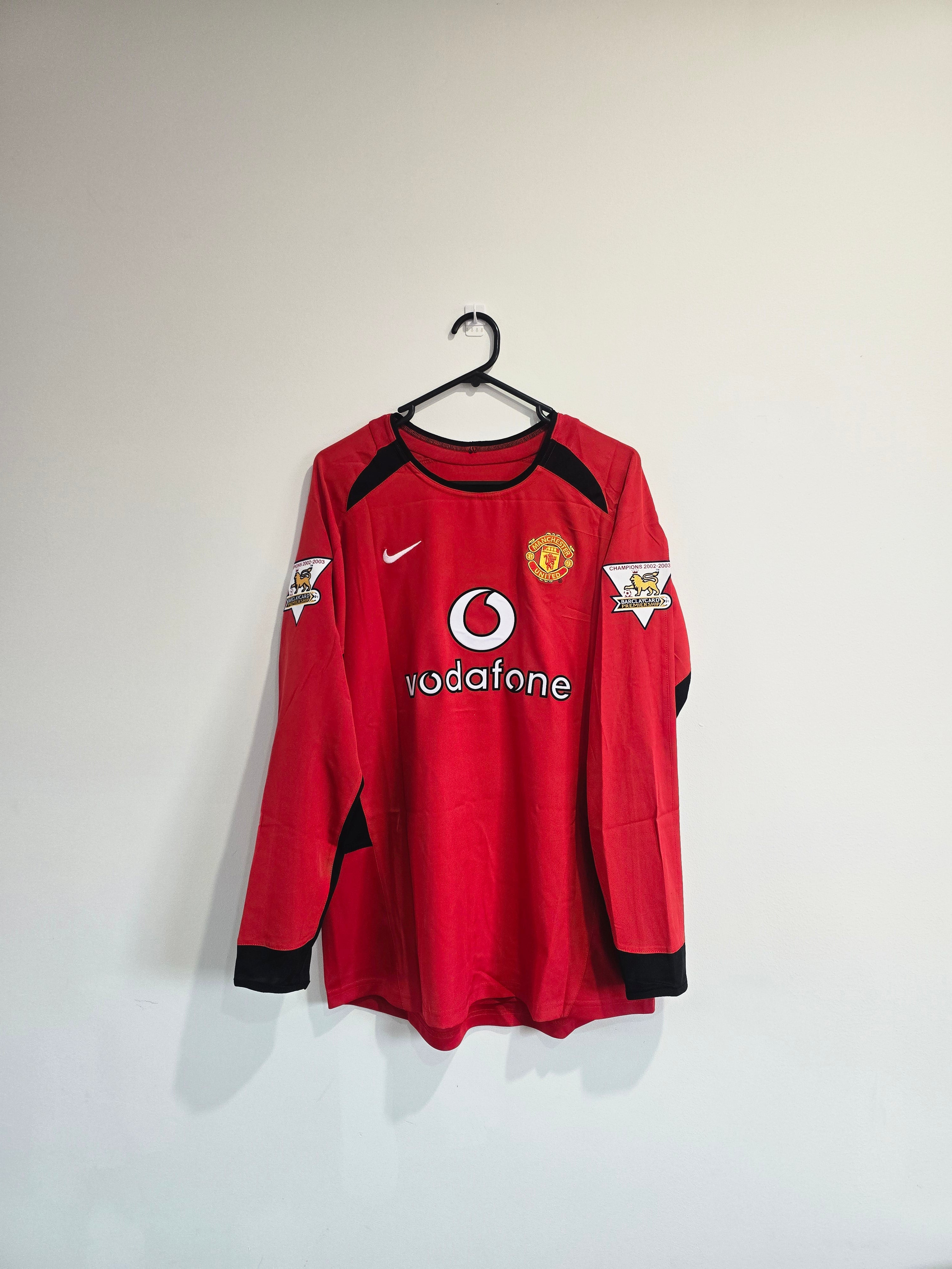 Manchester United Home 2002/04 #7 Cristiano Ronaldo L/S with Gold PL patch