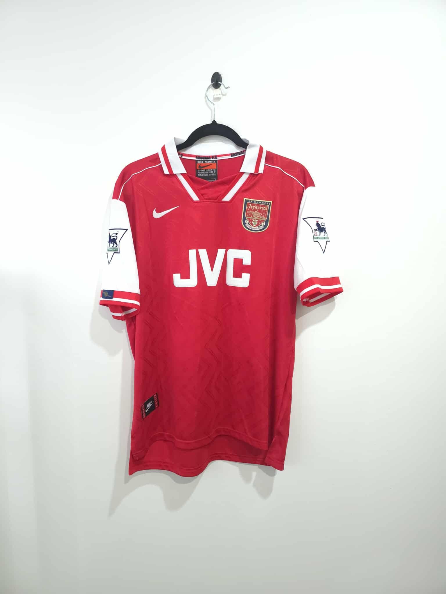 Arsenal Home Jersey 1996/98 Retro #10 Dennis Bergkamp With Patches