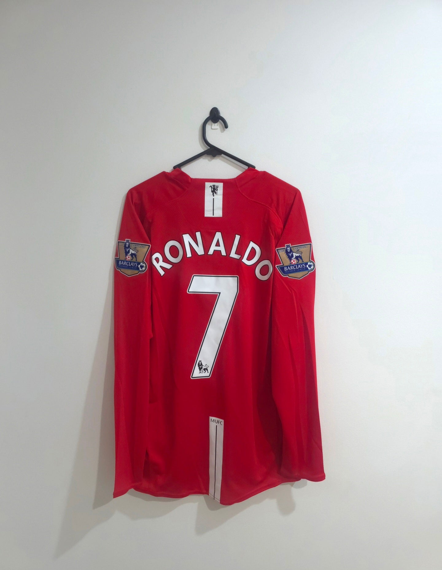 Manchester United 2007/08 Home Jersey #7 Cristiano Ronaldo L/S