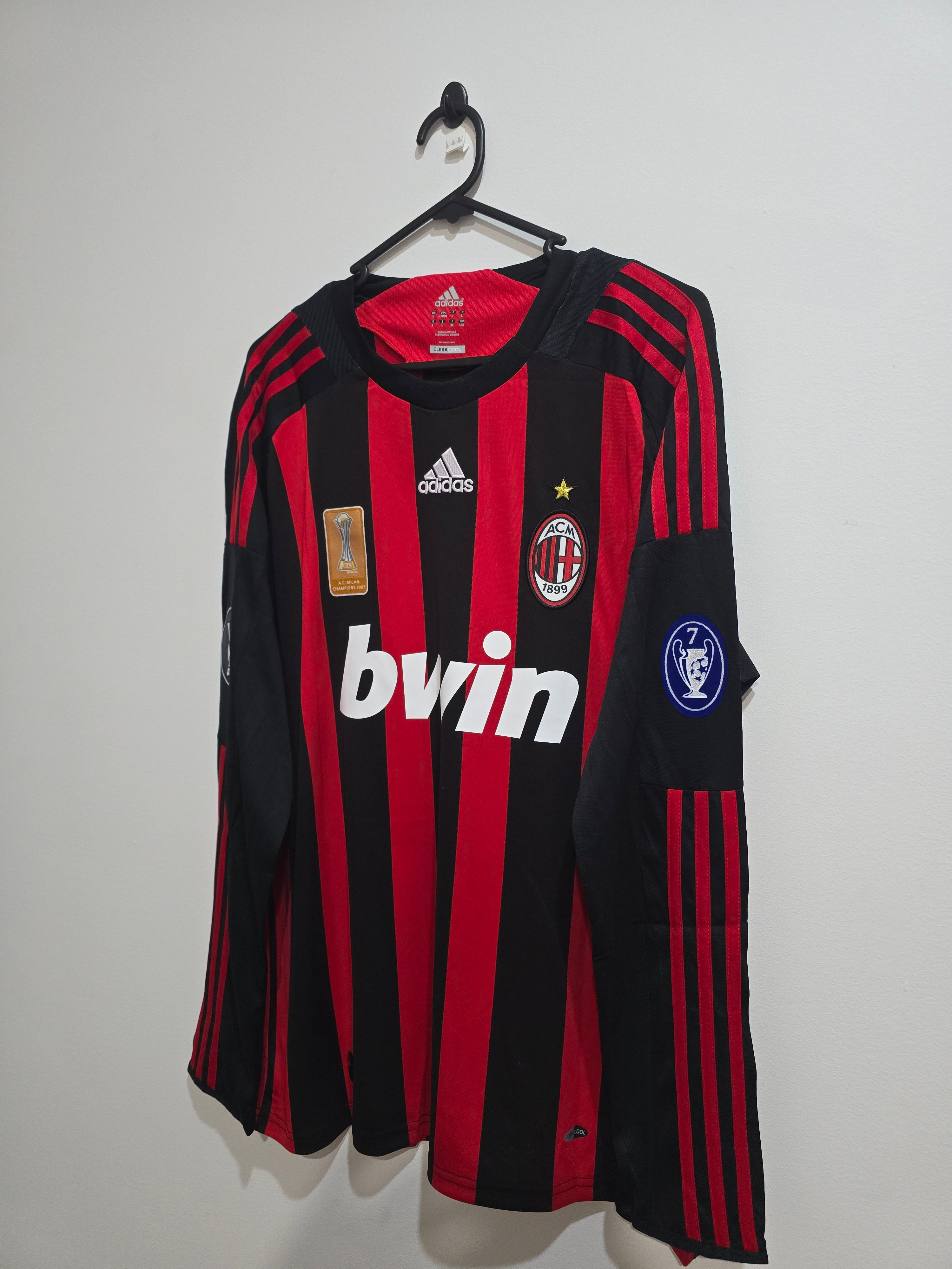 AC Milan 2008/09 Home Jersey #32 Beckham L/S