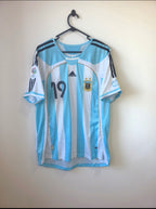 Argentina Home 2006 Worldcup Jersey #19 Messi