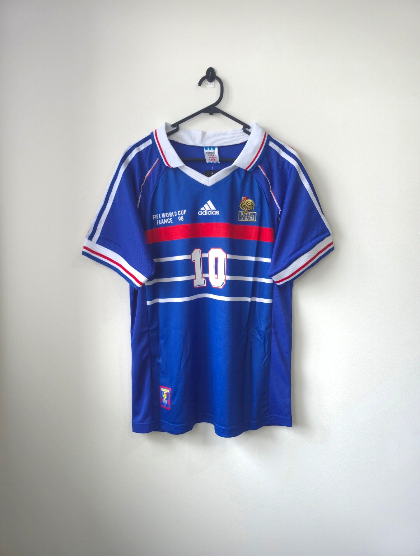 France Home jersey 1998 Fifa World cup #10 ZIDANE