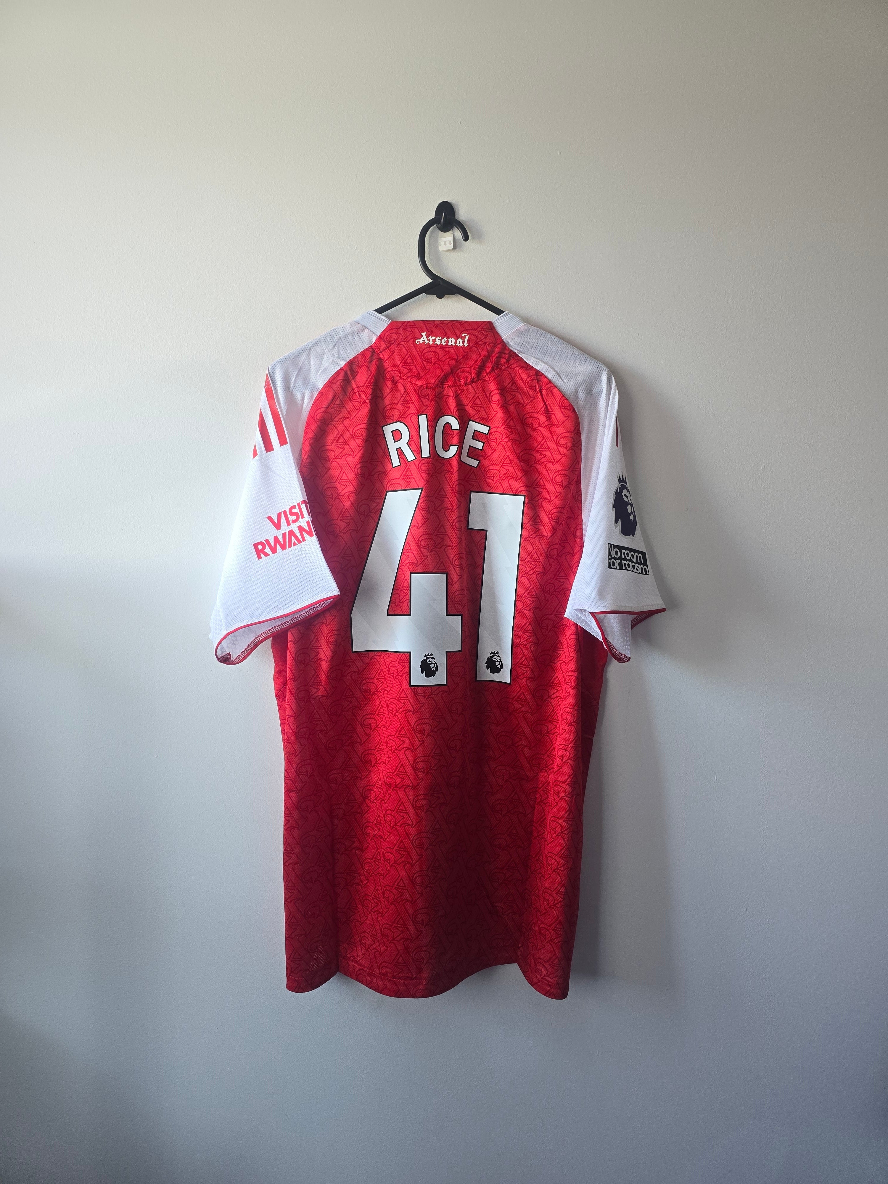Arsenal 2025/26 Home Jersey Player Edition #41 Declan Rice