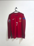 Portugal 2012 Euro Home Jersey #7 Cristiano Ronaldo L/S