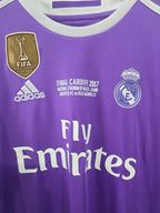Real Madrid 2016/17 away #7 Cristiano Ronaldo Champions League Final Long Sleeves