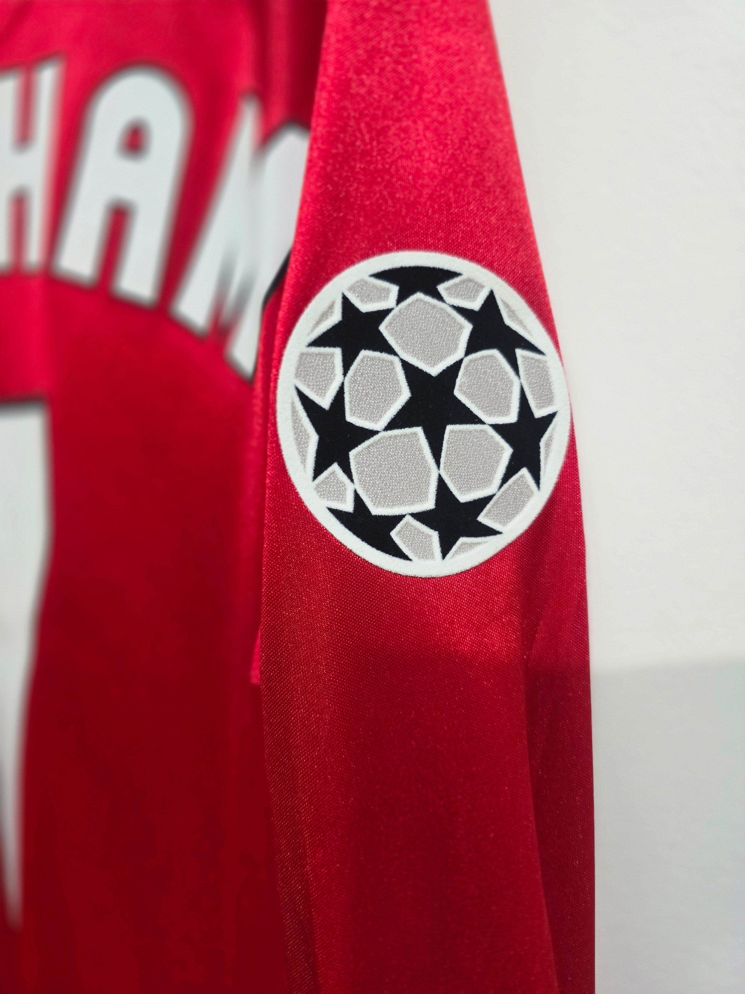 Manchester United Home 1999 Champions League Final Jersey #7 David Beckham L/S