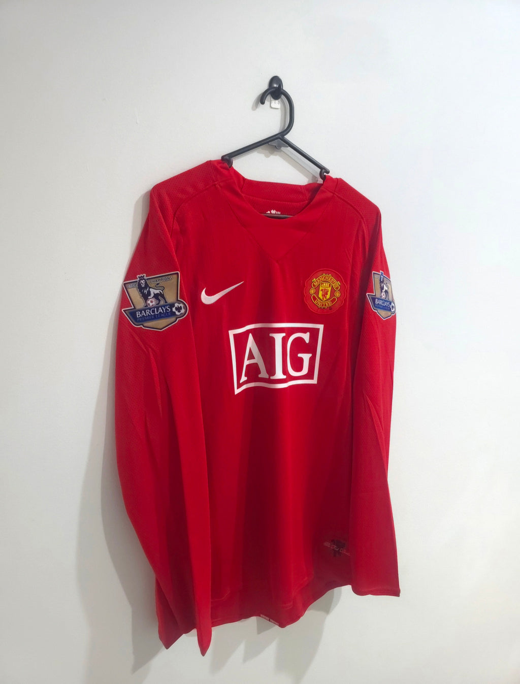 Manchester United 2007/08 Home Jersey #7 Cristiano Ronaldo L/S