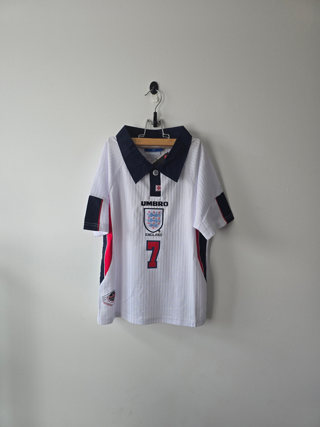 England Home 1998 #7 David Beckham kids set