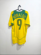 Brazil 2004 Home Jersey #9 Ronaldo