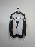 Umbro Manchester United 2001-02 centenary away/third reversible football jersey #7 Beckham