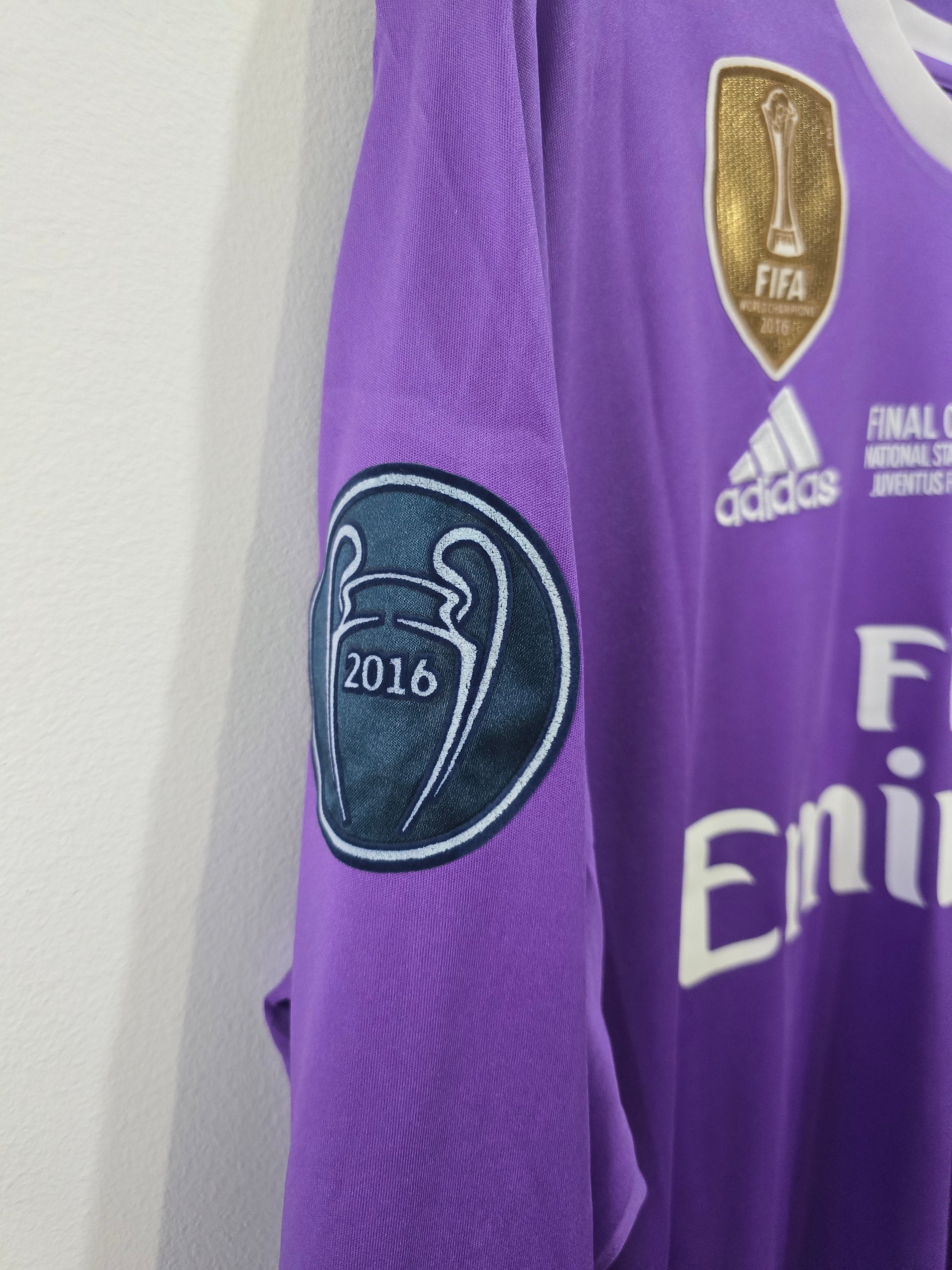 Real Madrid 2016/17 away #7 Cristiano Ronaldo Champions League Final Long Sleeves