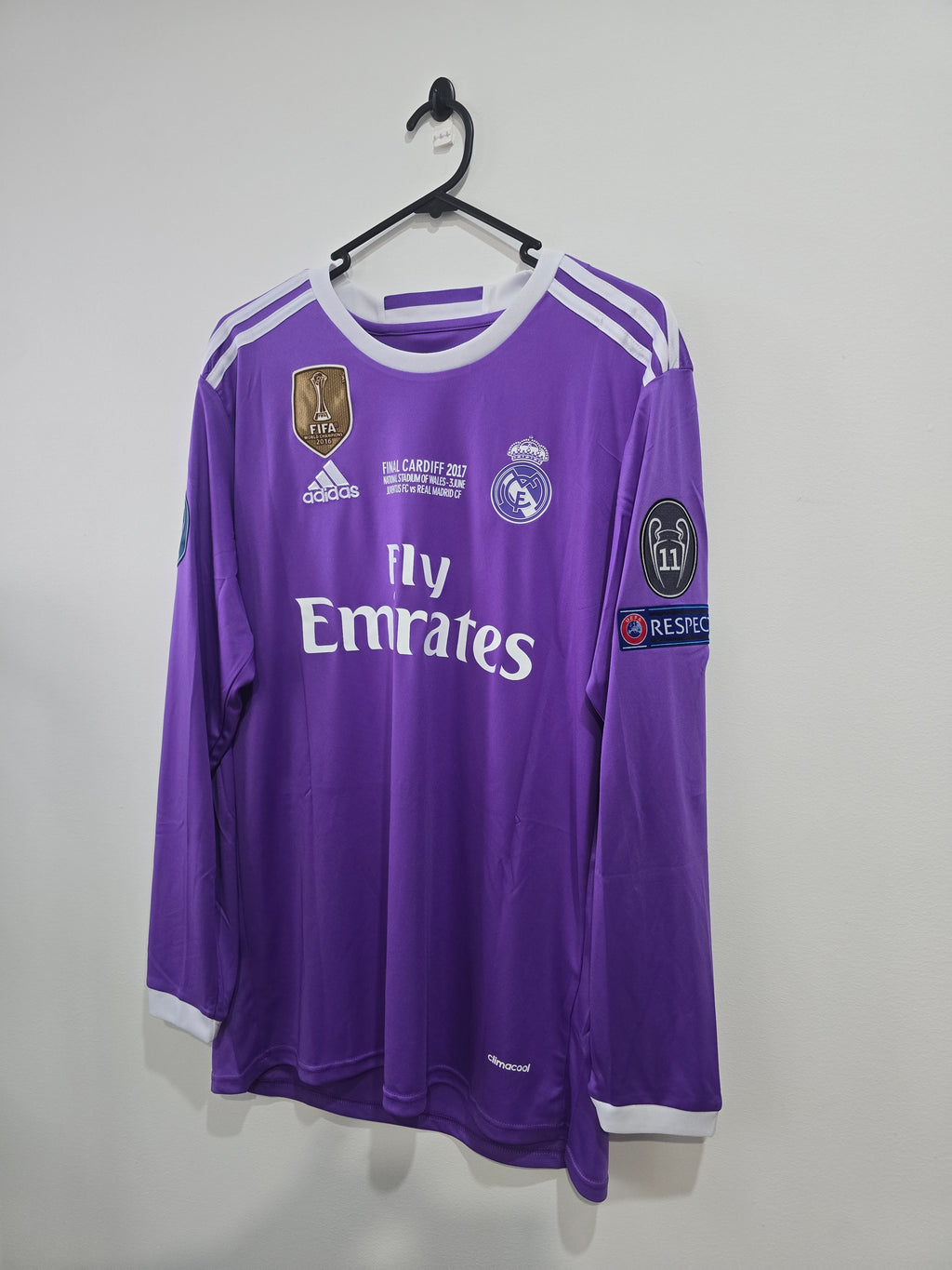 Real Madrid 2016/17 away #7 Cristiano Ronaldo Champions League Final Long Sleeves