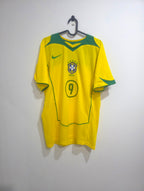 Brazil 2004 Home Jersey #9 Ronaldo