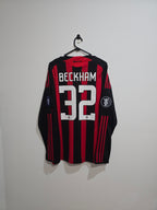 AC Milan 2008/09 Home Jersey #32 Beckham L/S