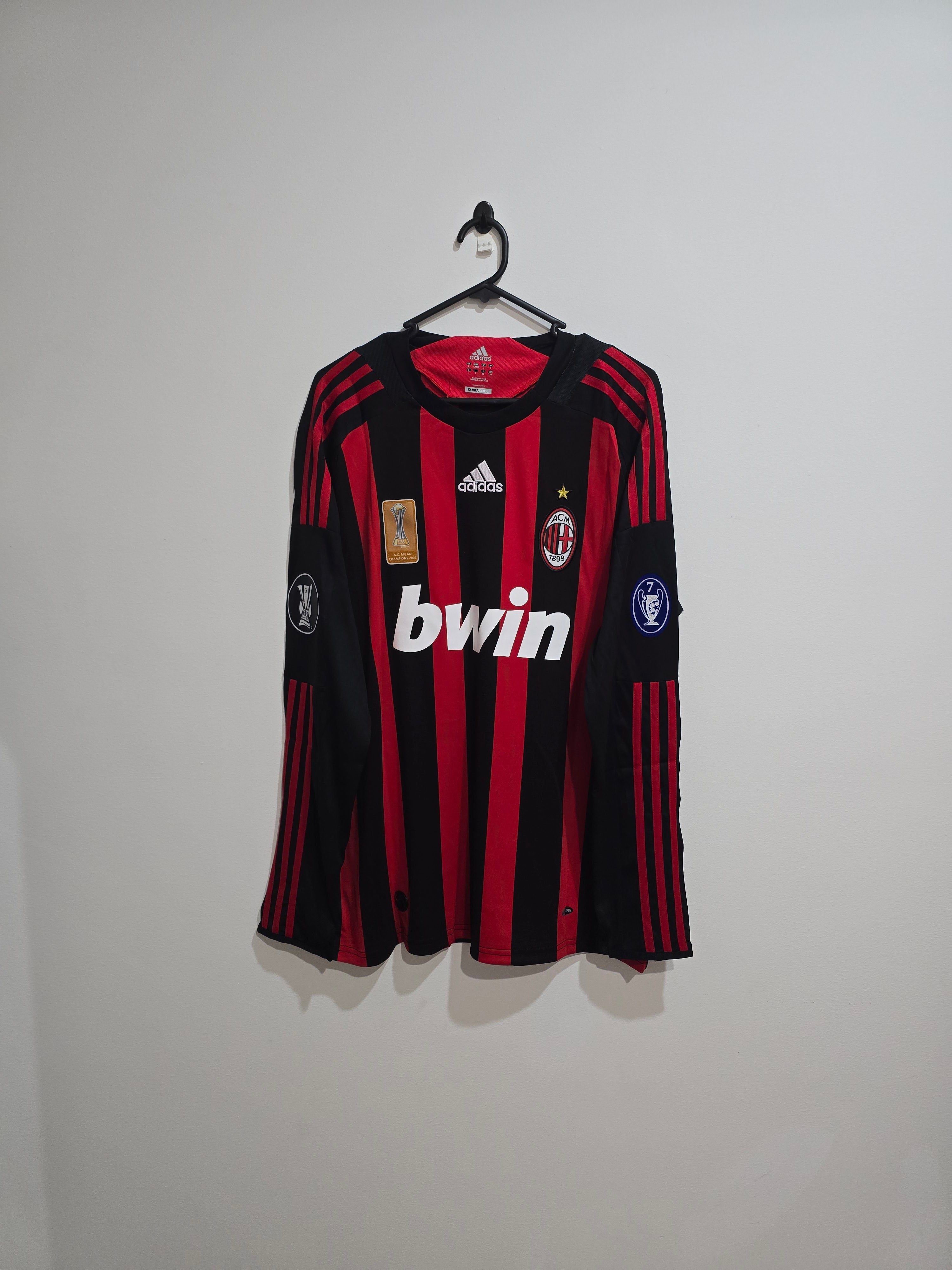 AC Milan 2008/09 Home Jersey #32 Beckham L/S