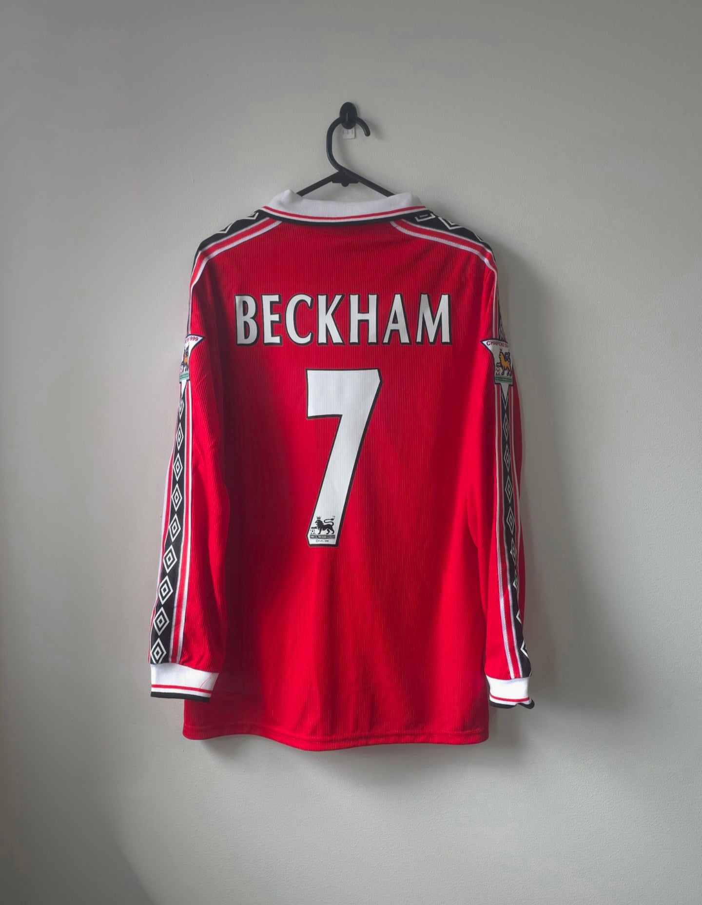 Manchester United Home 1998 Jersey #7 David Beckham L/S