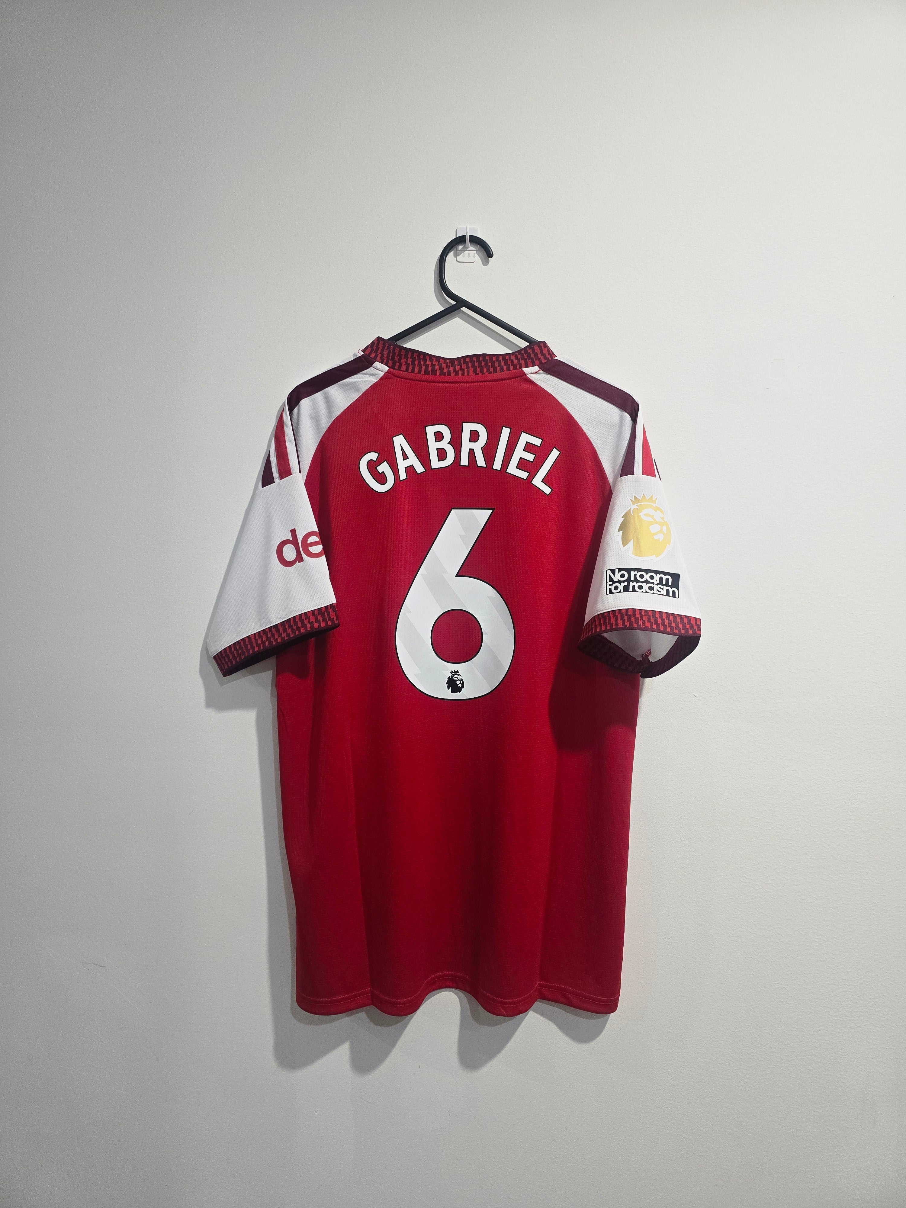 Arsenal Home Jersey 2026/27 #6 Gabriel Fan edition with gold patches