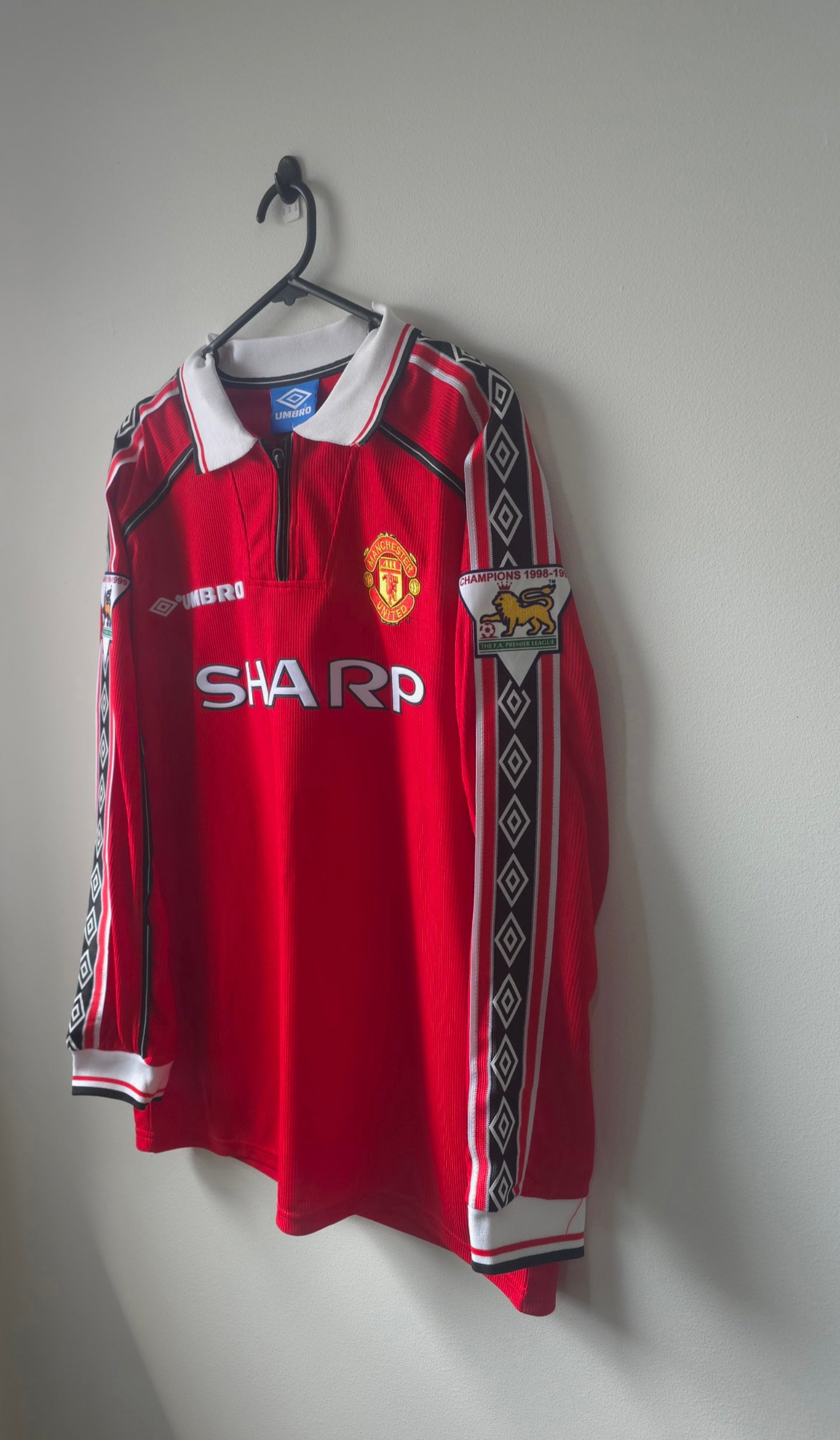 Manchester United Home 1998 Jersey #7 David Beckham L/S