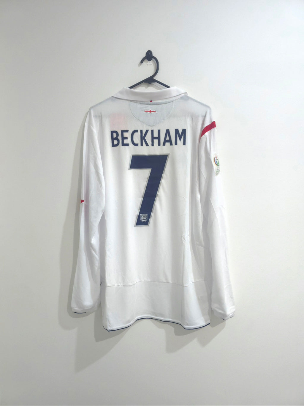 England Home Jersey 2006 World Cup #7 David Beckham L/S