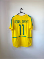 Brazil Home Jersey 2002 Fifa World Cup #11 Ronaldinho