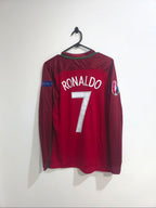 Portugal 2012 Euro Home Jersey #7 Cristiano Ronaldo L/S
