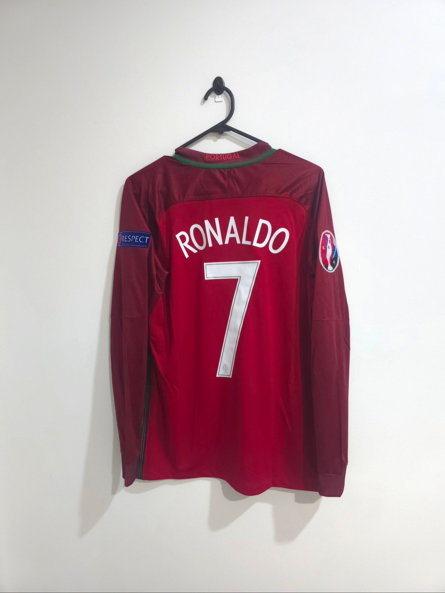 Portugal 2012 Euro Home Jersey #7 Cristiano Ronaldo L/S